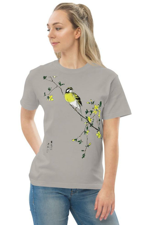Japanese Meadow Bunting Adult quality tee - Objet D'Art