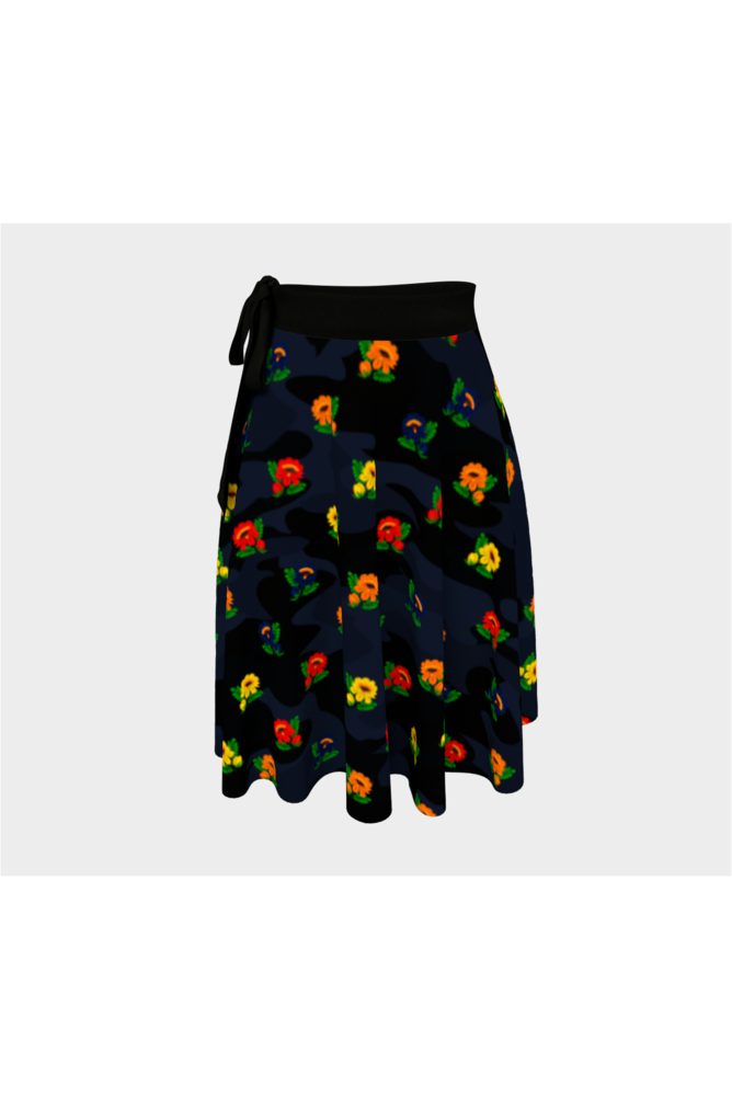 Floral Camo Wrap Skirt - Objet D'Art
