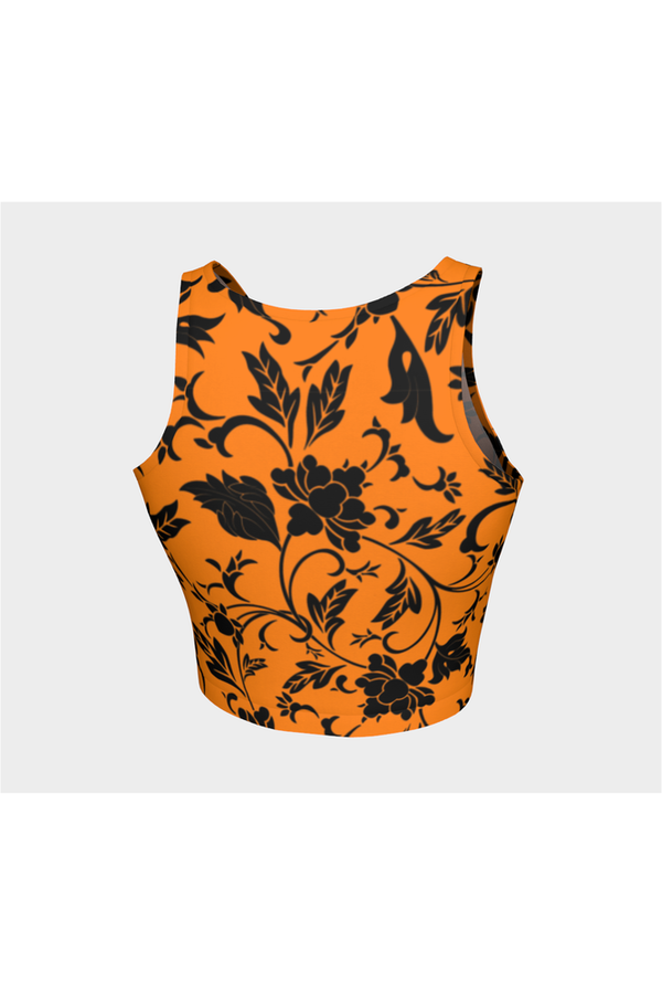 Turmeric Floral Silhouette Athletic Top - Objet D'Art