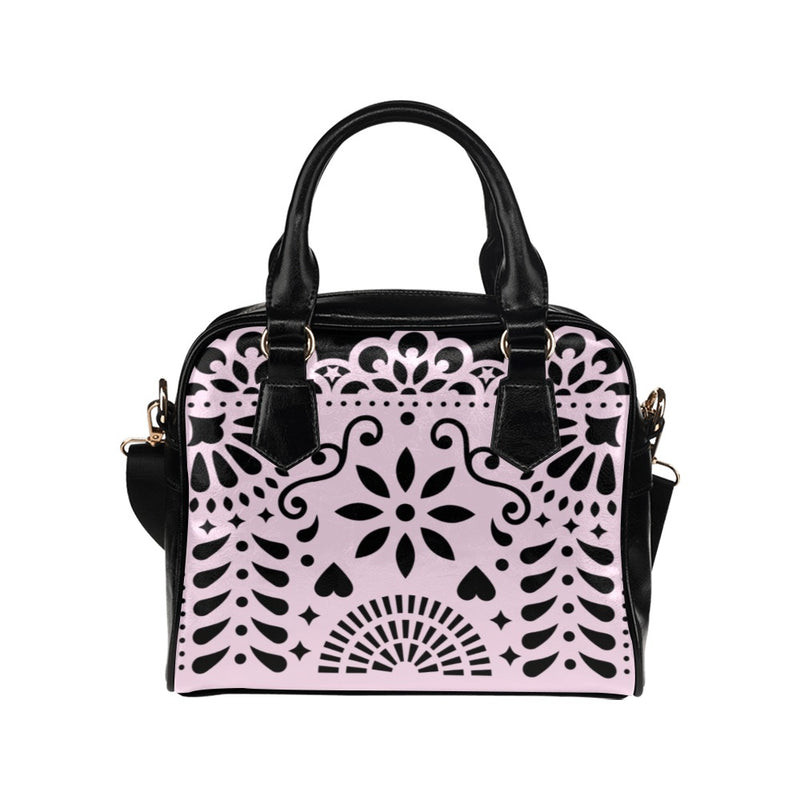 PInk Papel Picado Shoulder Handbag (Model 1634) - Objet D'Art