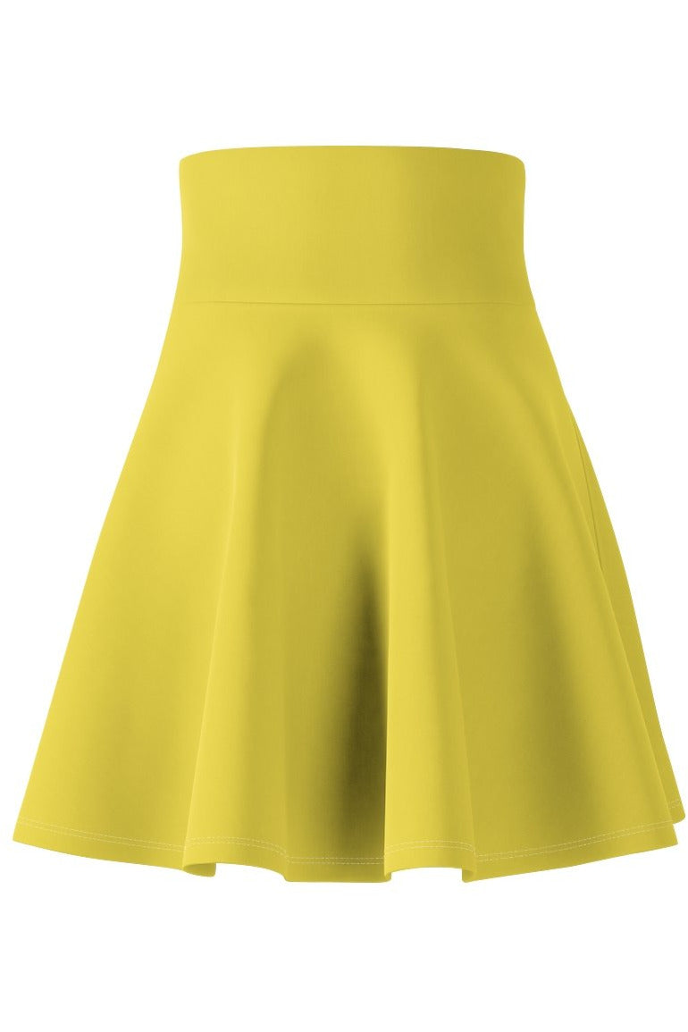 Butter Squash Yellow Women's Skater Skirt - Objet D'Art