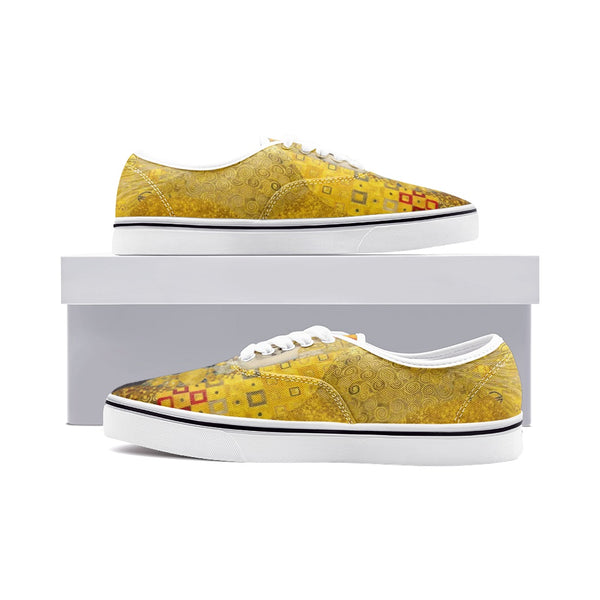 Gustav Klimt Unisex Canvas Shoes Fashion Low Cut Loafer Sneakers - Objet D'Art