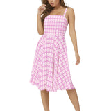 Sleeveless Square Neck Flare Hem Midi Dress - Objet D'Art