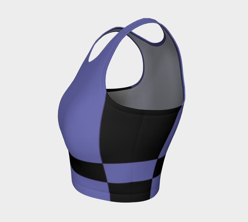 Periwinkle Matrix Crop Top - Objet D'Art