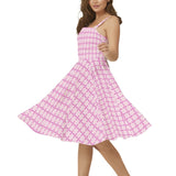 Sleeveless Square Neck Flare Hem Midi Dress - Objet D'Art