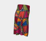 Painted Window Pane Flare Skirt - Objet D'Art