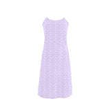 lavender key print 3 Alcestis Slip Dress (Model D05) - Objet D'Art