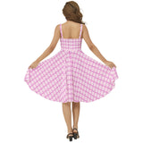 Sleeveless Square Neck Flare Hem Midi Dress - Objet D'Art