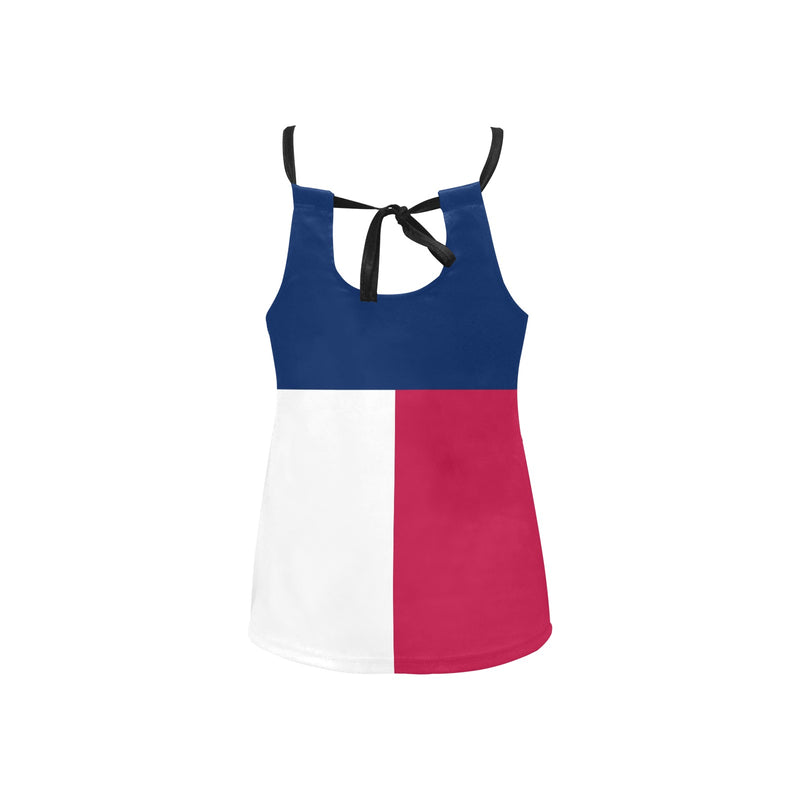 Texas Lone Star Loose Fit Halter Neck Top (Model T68) - Objet D'Art