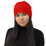Red Print Beanie - Objet D'Art