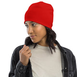 Red Print Beanie - Objet D'Art