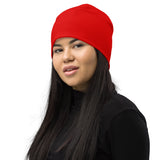 Red Print Beanie - Objet D'Art