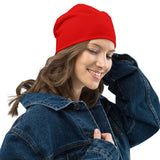 Red Print Beanie - Objet D'Art