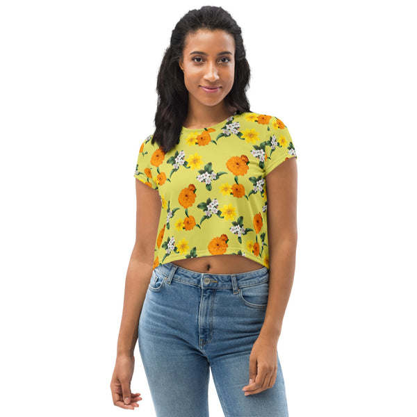 All-Over Print Crop Tee - Objet D'Art