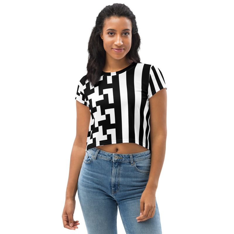 All-Over Print Crop Tee - Objet D'Art