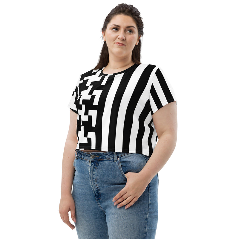 All-Over Print Crop Tee - Objet D'Art