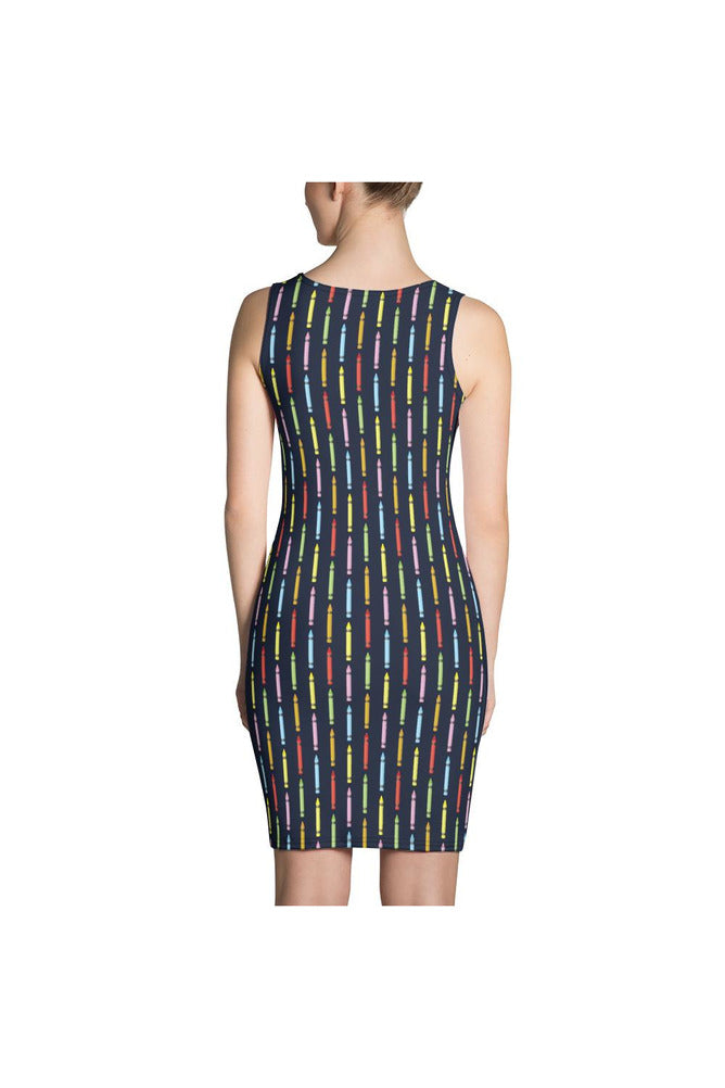 Crayon Print Sublimation Cut & Sew Dress - Objet D'Art