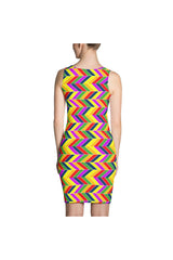 Herringbone Rainbows Sublimation Cut & Sew Dress - Objet D'Art