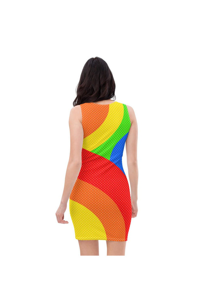 Polka dot Rainbows Sublimation Cut & Sew Dress - Objet D'Art