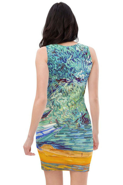 Bank of the Oise at Auvers Sublimation Cut & Sew Dress - Objet D'Art