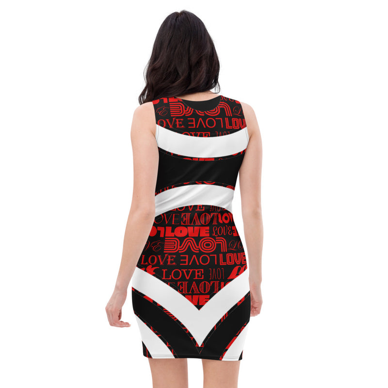 Love Print Sublimation Cut & Sew Dress - Objet D'Art