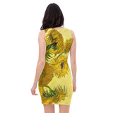 Van Gogh Sunflowers Sublimation Cut & Sew Dress - Objet D'Art