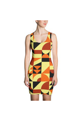 Sunset Bauhaus Sublimation Cut & Sew Dress - Objet D'Art