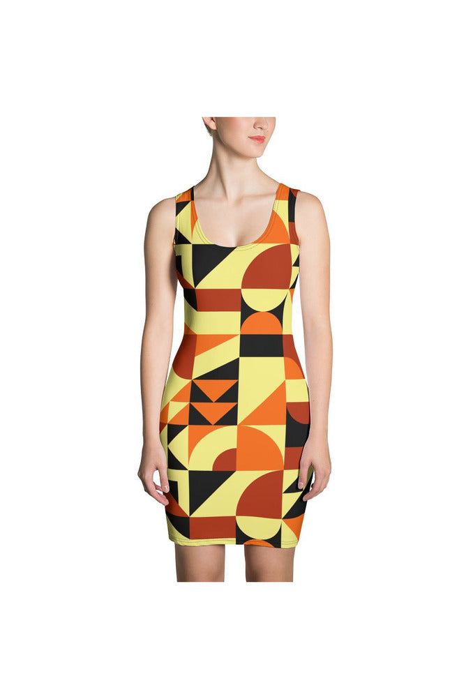 Sunset Bauhaus Sublimation Cut & Sew Dress - Objet D'Art