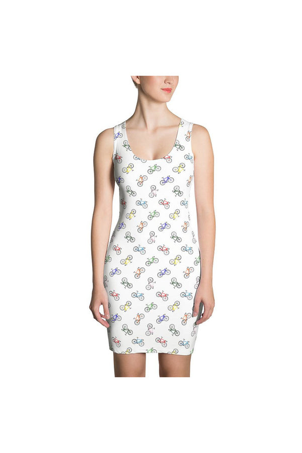 Bicycle Print Sublimation Cut & Sew Dress - Objet D'Art