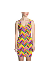 Rainbow Herringbone Sublimation Cut & Sew Dress - Objet D'Art