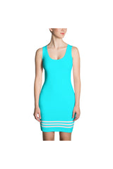 Coral Sea Blue Sublimation Cut & Sew Dress - Objet D'Art