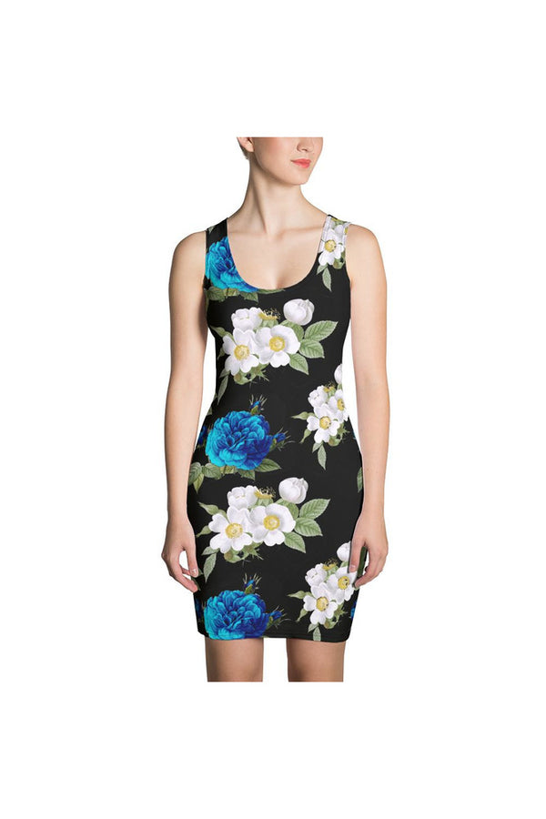 Dark Floral Print Sublimation Cut & Sew Dress - Objet D'Art