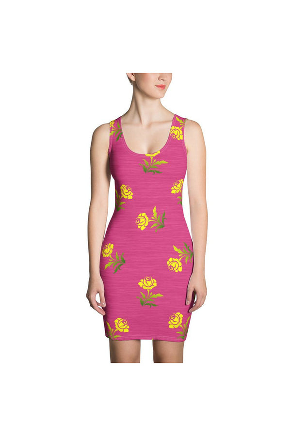 Floral on Pink Sublimation Cut & Sew Dress - Objet D'Art
