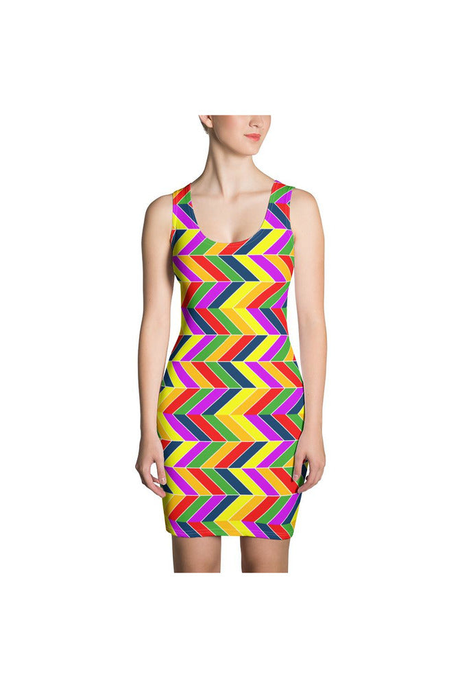 Herringbone Bias Sublimation Cut & Sew Dress - Objet D'Art