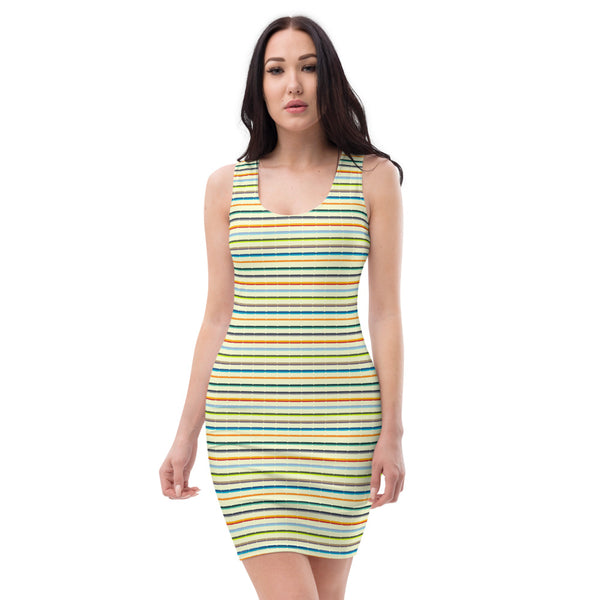 Striped Sublimation Cut & Sew Dress - Objet D'Art