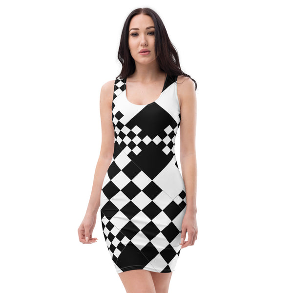 Chicly Checkered Sublimation Cut & Sew Dress - Objet D'Art