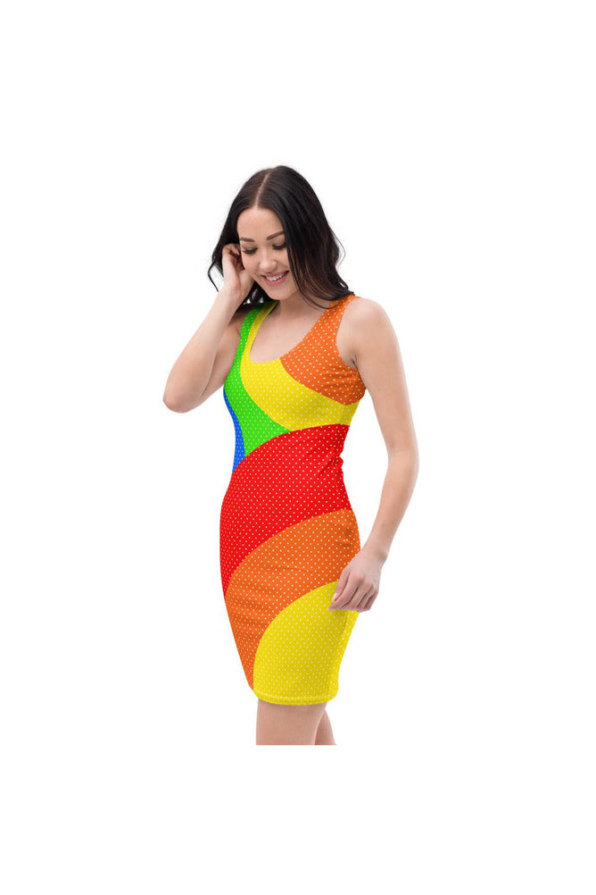 Polka dot Rainbows Sublimation Cut & Sew Dress - Objet D'Art