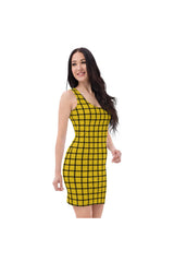 Gold Checkered Sublimation Cut & Sew Dress - Objet D'Art
