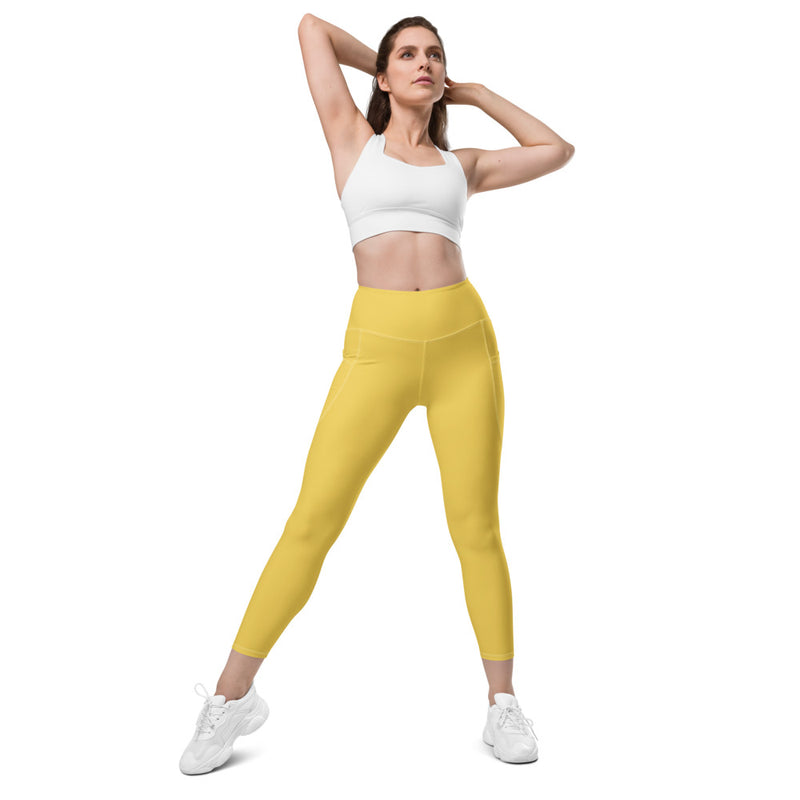 Pineapple Gold Leggings with pockets - Objet D'Art