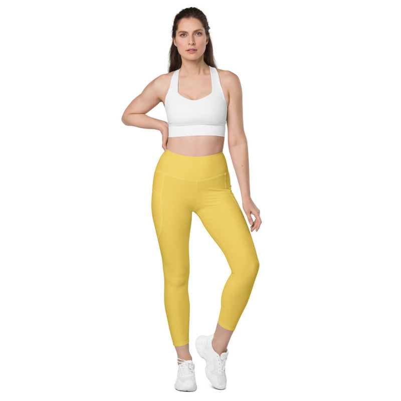 Pineapple Gold Leggings with pockets - Objet D'Art
