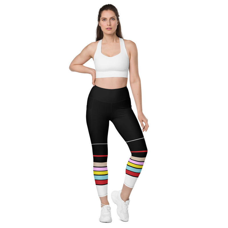 Multicolored Striped Leggings with pockets - Objet D'Art