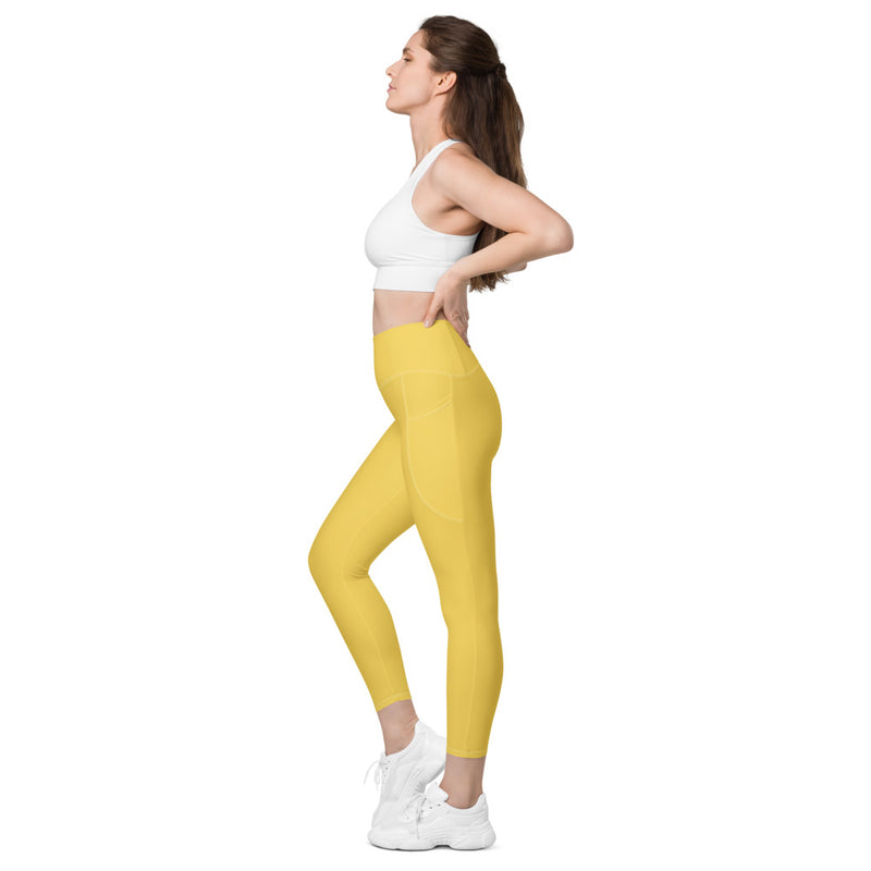 Pineapple Gold Leggings with pockets - Objet D'Art