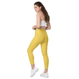 Pineapple Gold Leggings with pockets - Objet D'Art