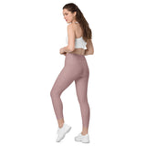 Blush Wine Leggings with pockets - Objet D'Art