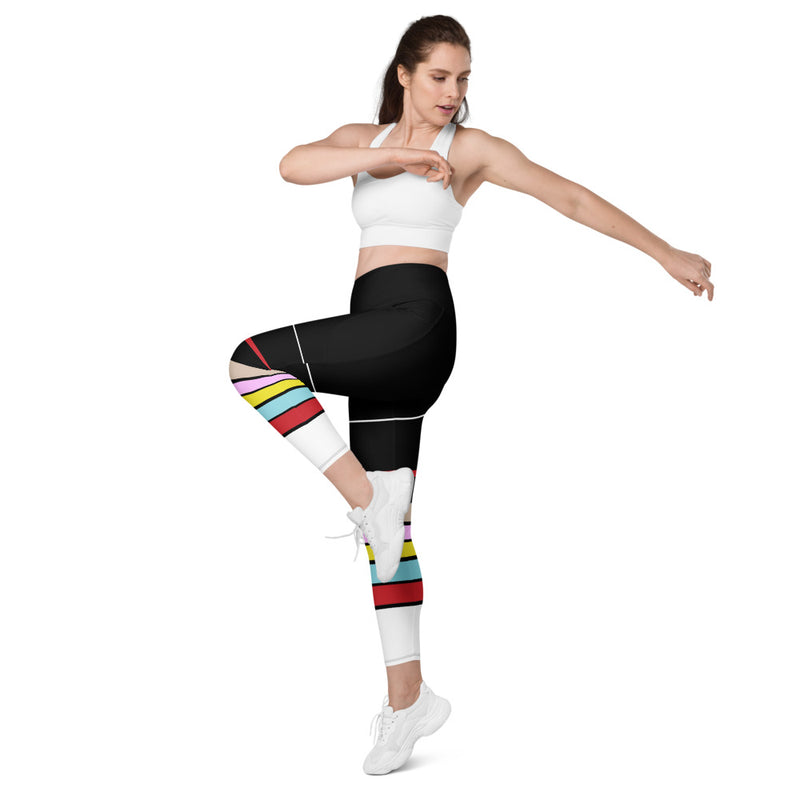 Multicolored Striped Leggings with pockets - Objet D'Art