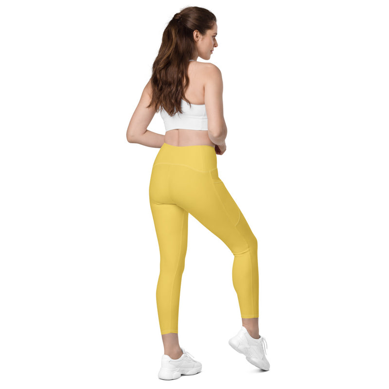 Pineapple Gold Leggings with pockets - Objet D'Art