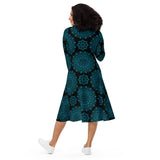 Mandala long sleeve midi dress - Objet D'Art