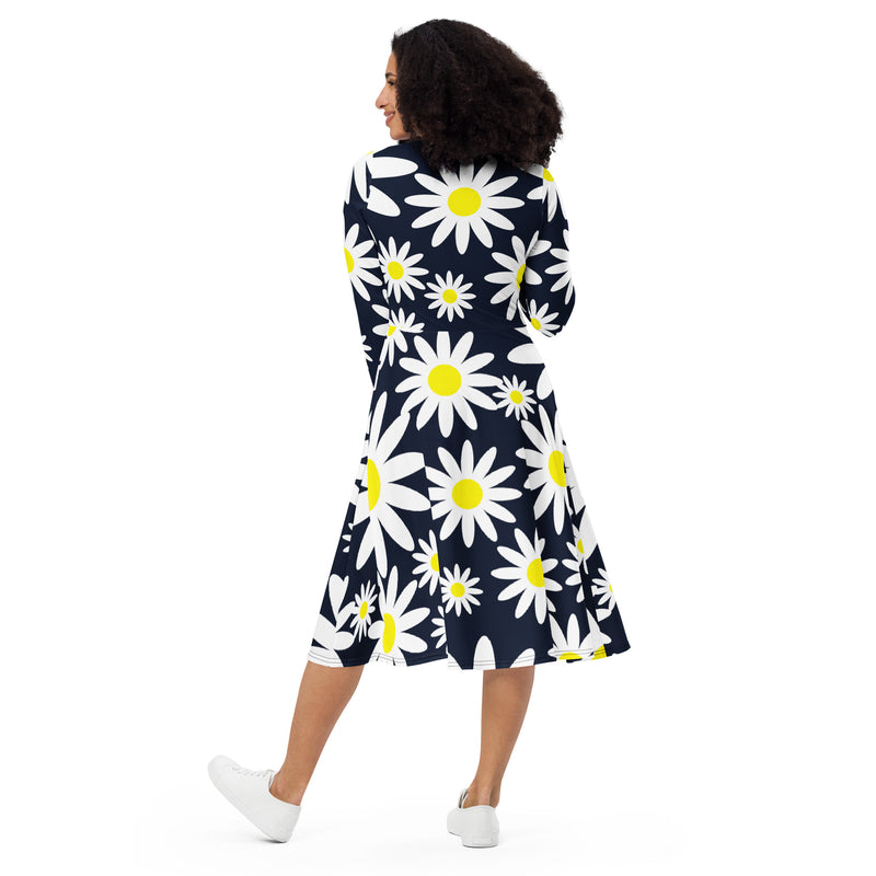 Oopsy Daisy long sleeve midi dress - Objet D'Art