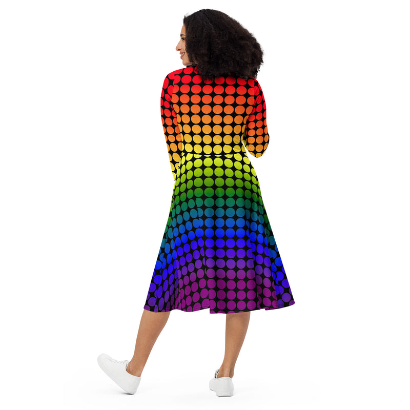 Spectral Space long sleeve midi dress - Objet D'Art