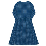 Polka dot long sleeve midi dress - Objet D'Art